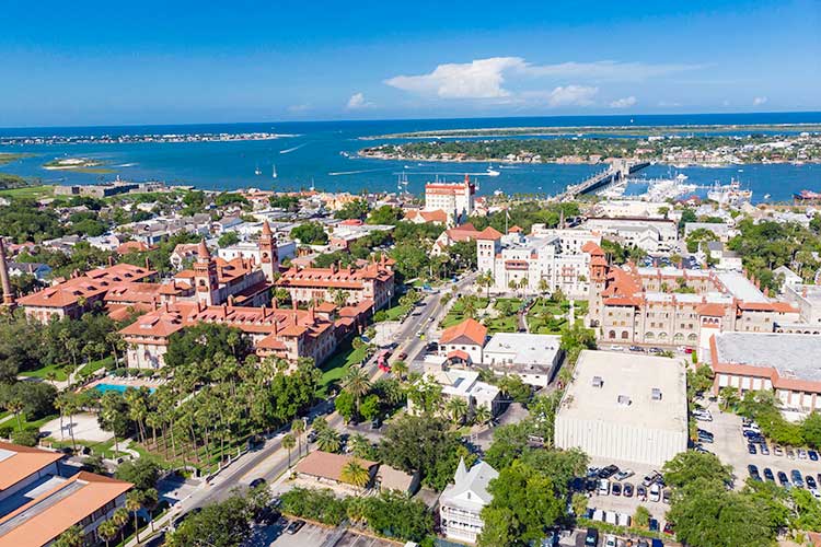 Waterfront skyline view of downtown St. Augustine near The Local – St. Augustine