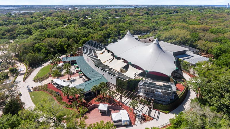 aerial view of the st. augustine amphitheatre